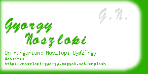 gyorgy noszlopi business card